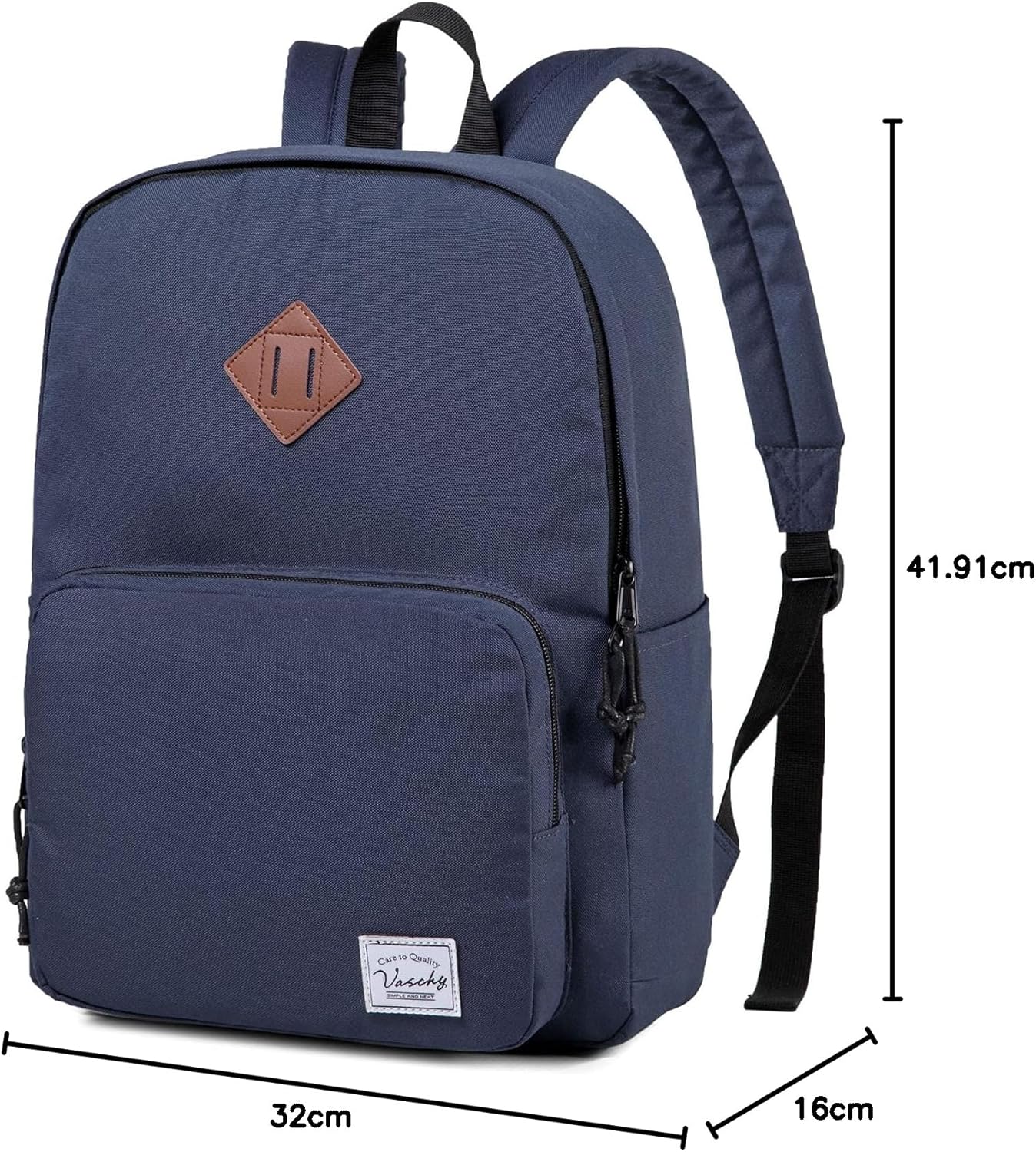 VASCHY Lightweight School Backpack for Women with Sleeve for 14" Laptop