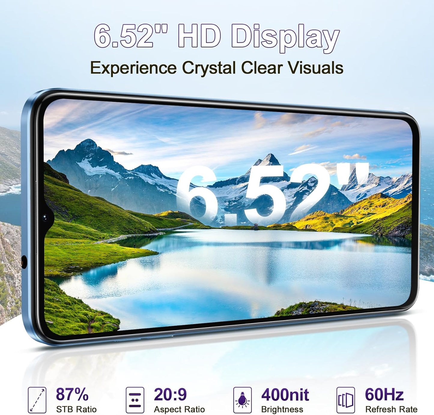 OUKITEL C57 PRO Unlocked Cell Phone Android 14 Phone Unlocked 16GB+128GB/TF 1TB Expandable 4G Dual Sim Smartphone 6.52'' HD+ Large Screen 4300mAh Face Unlock Telephone