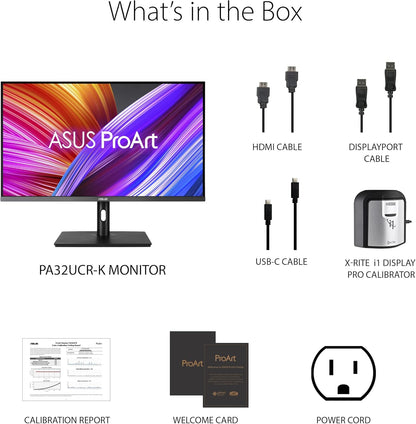 ASUS ProArt Display PA279CV 27” 4K HDR UHD (3840 x 2160) Monitor, IPS, 100% sRGB/Rec. 709, ΔE < 2, USB-C DisplayPort HDMI USB hub, Calman Verified, Eye Care, Tilt Pivot Swivel Height Adjustable