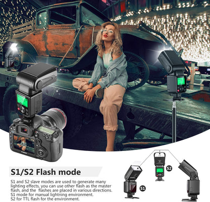NEEWER NW635II-S TTL Camera Flash Speedlite with Soft Diffuser, Compatible with Sony A9 II A9 A7R V A7R IV A7 IV A7R III A7S III A7 III A7S II A7R II A7S A7 A7C A1 A6600 A6500 A6100 A6000 A99 A350