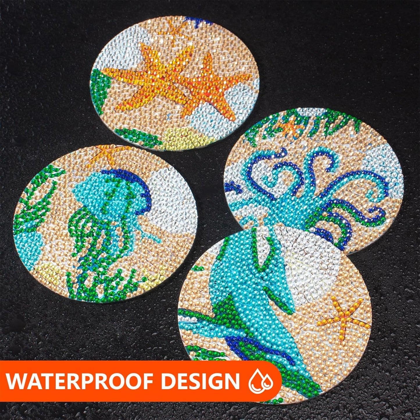 Purilite Select Cat Diamond Art Coasters Kit