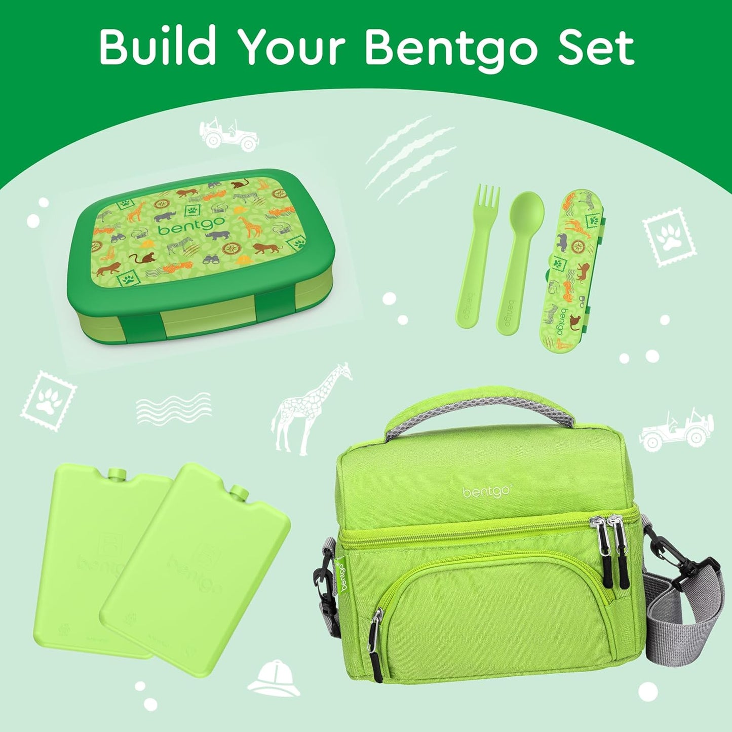 Bentgo Kids Prints (Unicorn) - Leak-Proof, 5-Compartment Bento-Style Kids Lunch Box - Ideal Portion Sizes for Ages 3 to 7 - BPA-Free and Food-Safe Materials