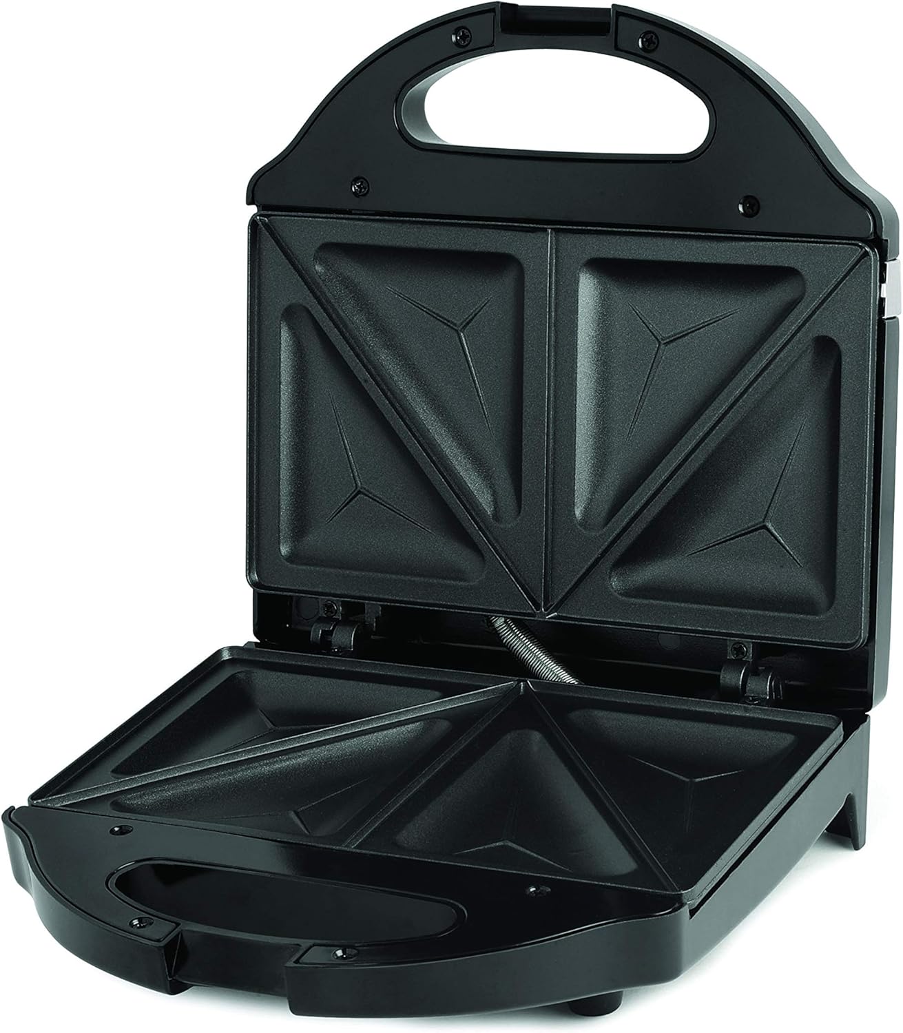 Salton Belgian Waffle Maker | Non-Stick Surface | 2 Waffles in Under 3 Minutes | Compact Upright Storage | Cool-Touch Handles | Recipe Book Included | Perfect for Breakfast & More | Black | WM1075BK