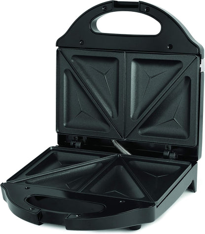 Salton Belgian Waffle Maker | Non-Stick Surface | 2 Waffles in Under 3 Minutes | Compact Upright Storage | Cool-Touch Handles | Recipe Book Included | Perfect for Breakfast & More | Black | WM1075BK