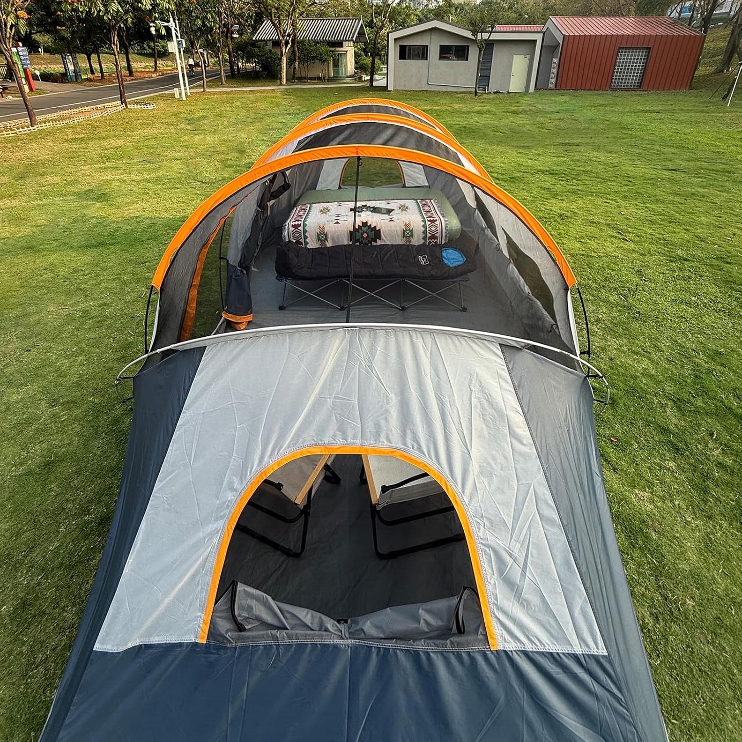 CAMPROS CP 12 Person Camping Tent, 3-Room Family Tent, Rainfly, Waterproof