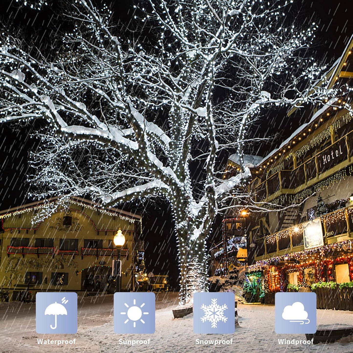 JMEXSUSS 66ft 200 LED Halloween Lights Outdoor, Orange String Lights Clear Wire, 8 Modes Orange Halloween Christmas String Lights Plug in for Tree Indoor Patio Garden Thanksgiving Decorations