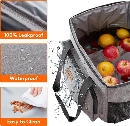Lifewit Lunch Bag for Men, Insulated Lunch Box Leakproof Soft Cooler Cooling Tote for Adult Women, Waterproof Reusable Lunch Bags for Work Office Outdoor Picnic Camping, Black, 12-Can (9L)
