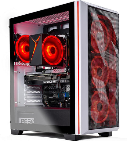 Skytech Nebula Gaming PC Desktop, Intel i5 14400F 2.5 GHz (4.7GHz Turbo), NVIDIA RTX 5060 8GB, 1TB NVMe SSD, 16GB DDR5 RAM 6000, 650W Gold PSU, Wi-Fi, Win 11