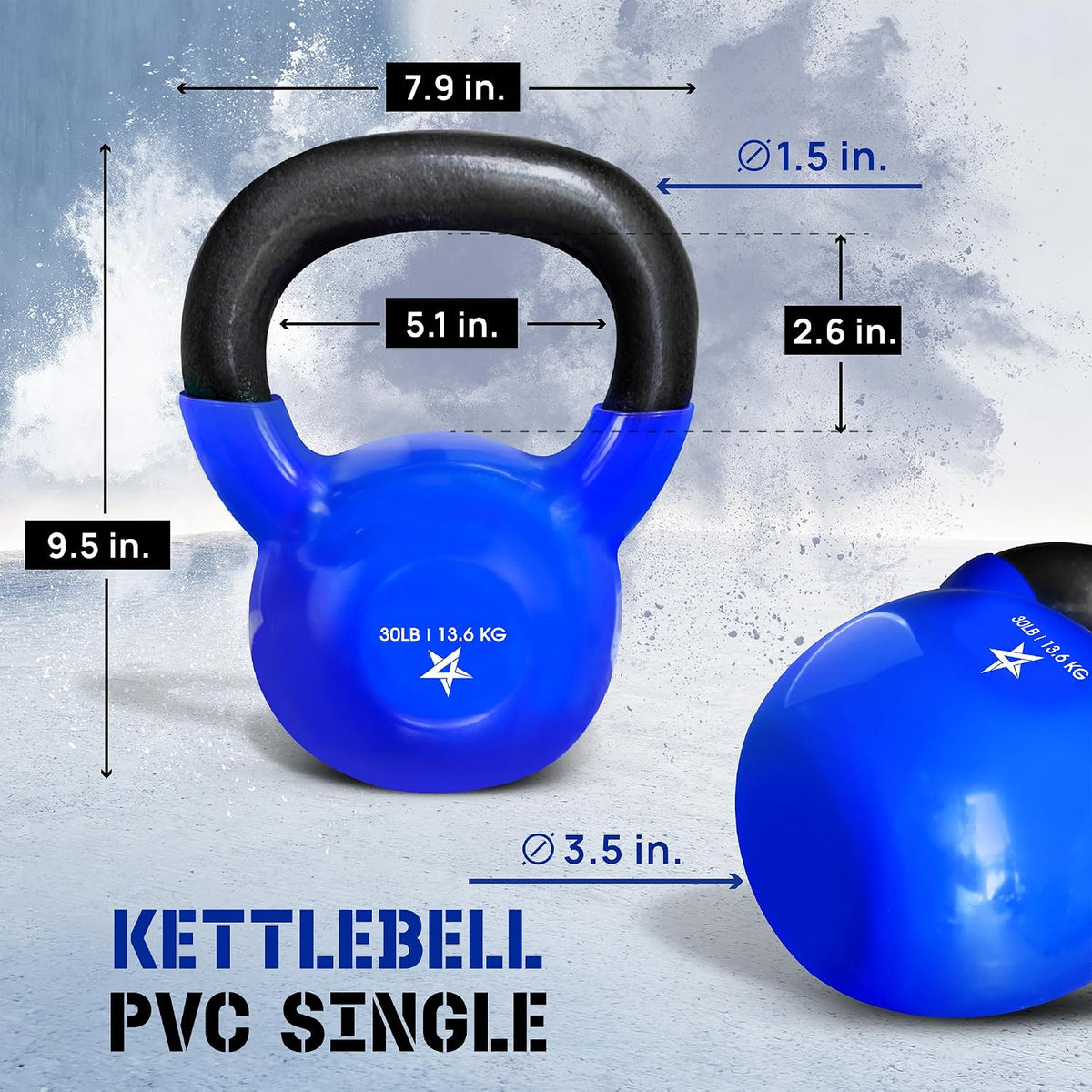 Yes4All Vinyl Coated Kettlebells for Weightlifting & Strength Training