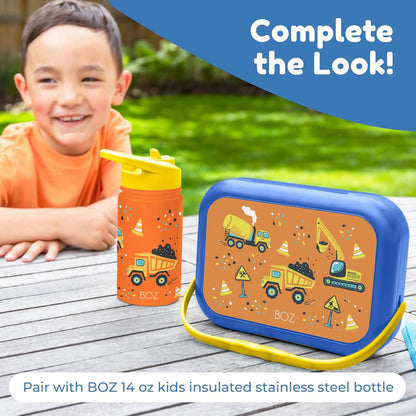 BOZ Kids Bento Lunch Box - 4 Compartment Kids Lunch Containers for Ages 3 to 7 - Leak Proof, Dishwasher Safe