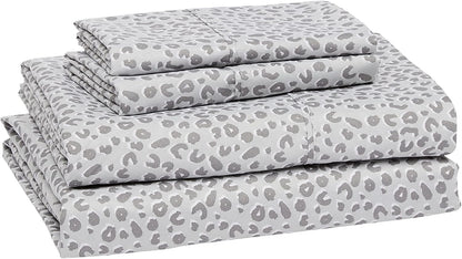 Amazon Basics Lightweight, Breathable Microfiber 4-Piece Bed Sheet Set with 14-Inch Deep Pockets, Full, Blush Pink, Solid