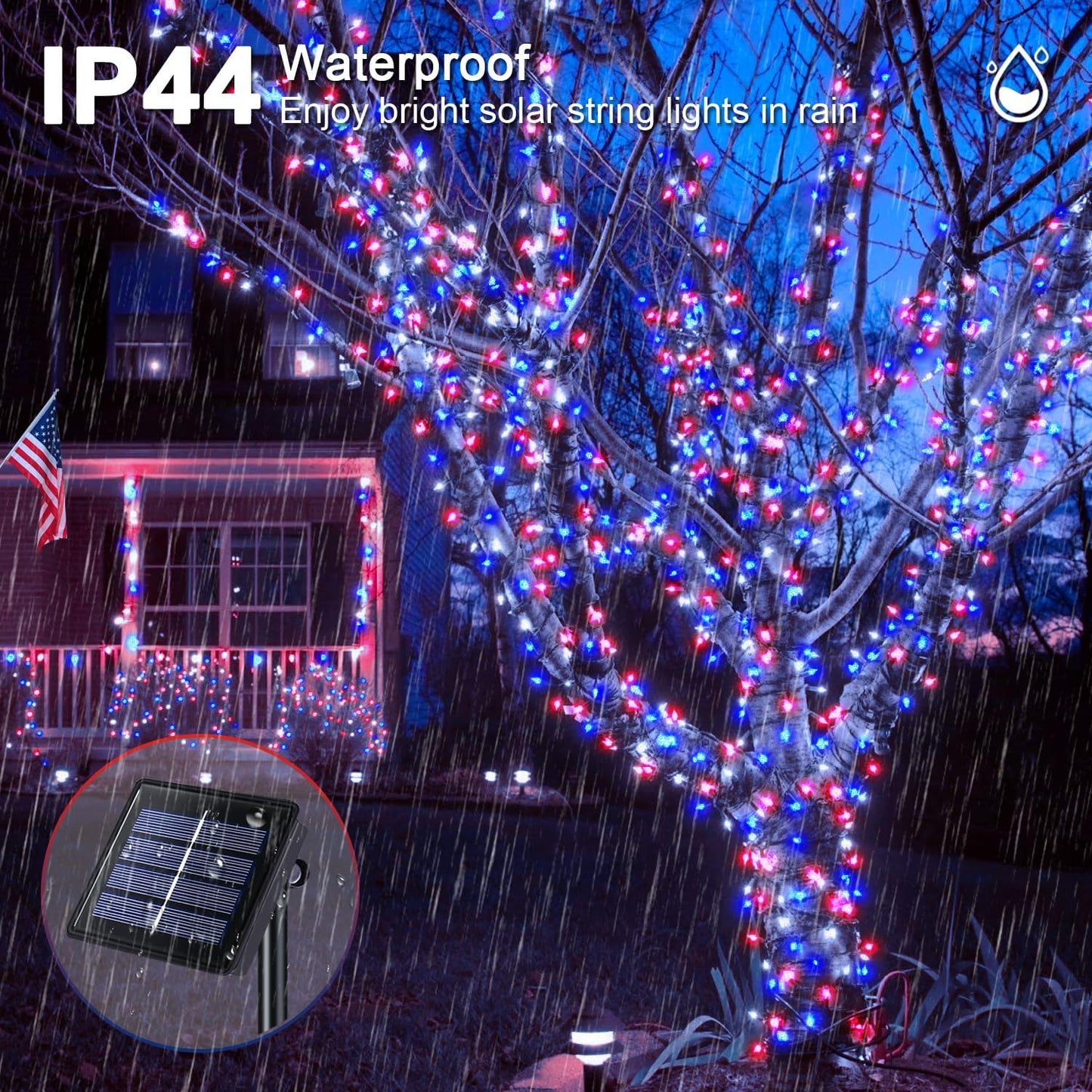 JMEXSUSS 2 Pack 75.5ft Orange Solar Christmas Lights, Total 400 LED Solar String Lights Outdoor Waterproof, 8 Modes Orange Halloween Lights for Tree Patio Garden Thanksgiving Halloween Decorations