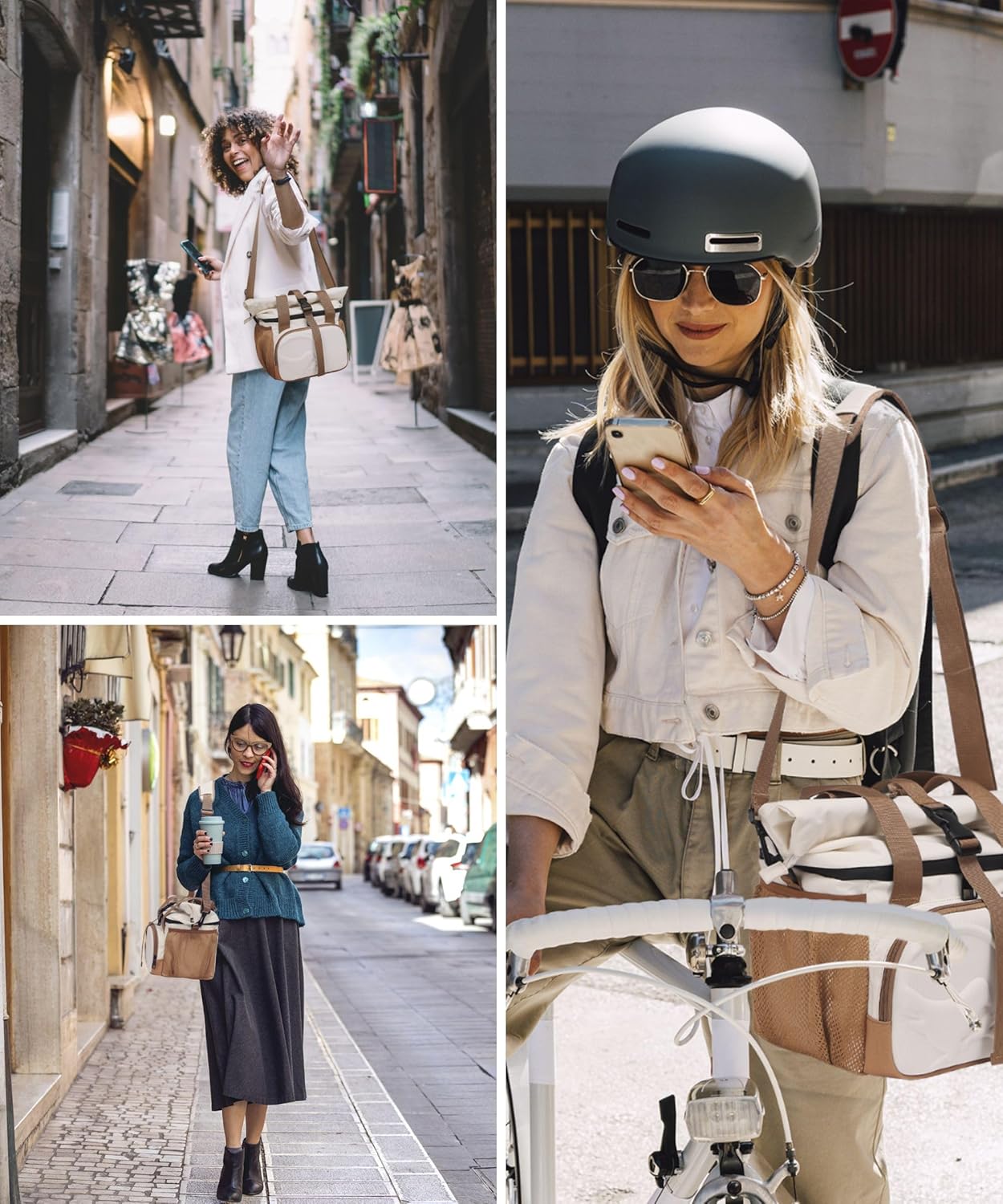 SUNNY BIRD Dual Compartment Lunch Bag Insulated Lunch Box for Women and Men (Green with Boho Strap)