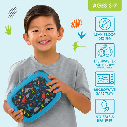 Bentgo Kids Prints (Unicorn) - Leak-Proof, 5-Compartment Bento-Style Kids Lunch Box - Ideal Portion Sizes for Ages 3 to 7 - BPA-Free and Food-Safe Materials