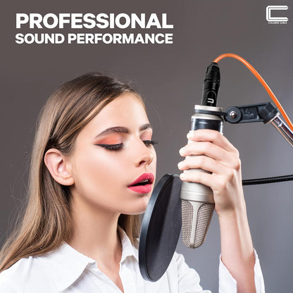 Balanced XLR Cable Male to Female - 6 Feet Pink - Pro 3-Pin Microphone Connector for Powered Speakers, Audio Interface or Mixer for Live Performance & Recording