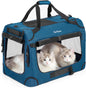 PetMasion Extra Large Cat Carrier for 2 Cats, Collapsible Soft Sided Pet XL Crate for Large Mudium Big Cat 20lbs+, Car Travel Portable Bag for Long Trips Ride 24"x16.5"x16.5"