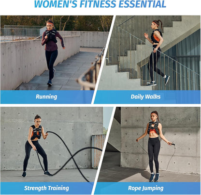 ZELUS Weighted Vest, 6lb/8lb/12lb/16lb/20lb/25lb/30lb Weight Vest with Reflective Stripe for Workout, Strength Training, Running, Fitness, Muscle Building, Weight Loss, Weightlifting