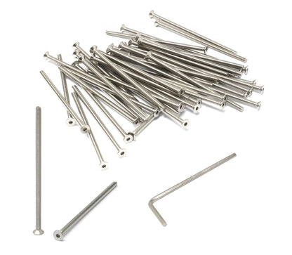 iexcell 5 Pcs M8 x 80mm Thread Pitch 1.25 mm Stainless Steel 304 Hex Socket Flat Head Cap Screws Bolts Kit