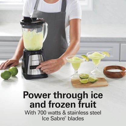 Hamilton Beach Power Elit Blender with 40 oz. Glass Jar, Black, 58148A