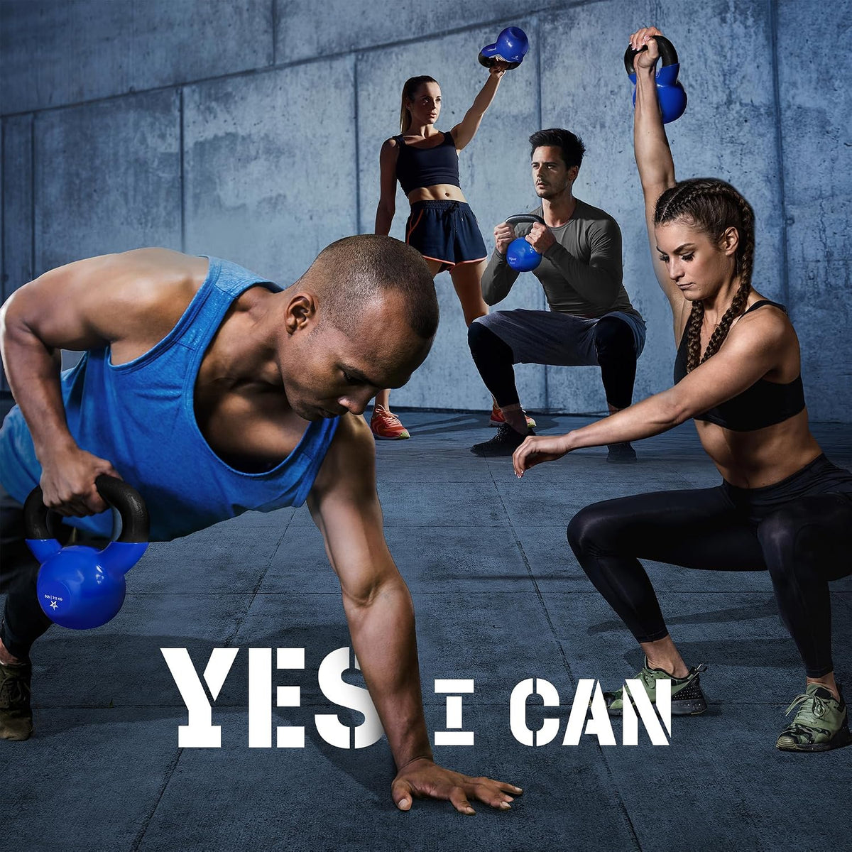 Yes4All Vinyl Coated Kettlebells for Weightlifting & Strength Training