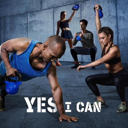 Yes4All Vinyl Coated Kettlebells for Weightlifting & Strength Training