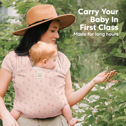 KeaBabies Baby Wrap Carrier - All in 1 Original Baby Carrier Newborn To Toddler Sling, Easy to Wear, Hands Free Bonding, Lightweight, Breathable Infant Wraps (Trendy Black)