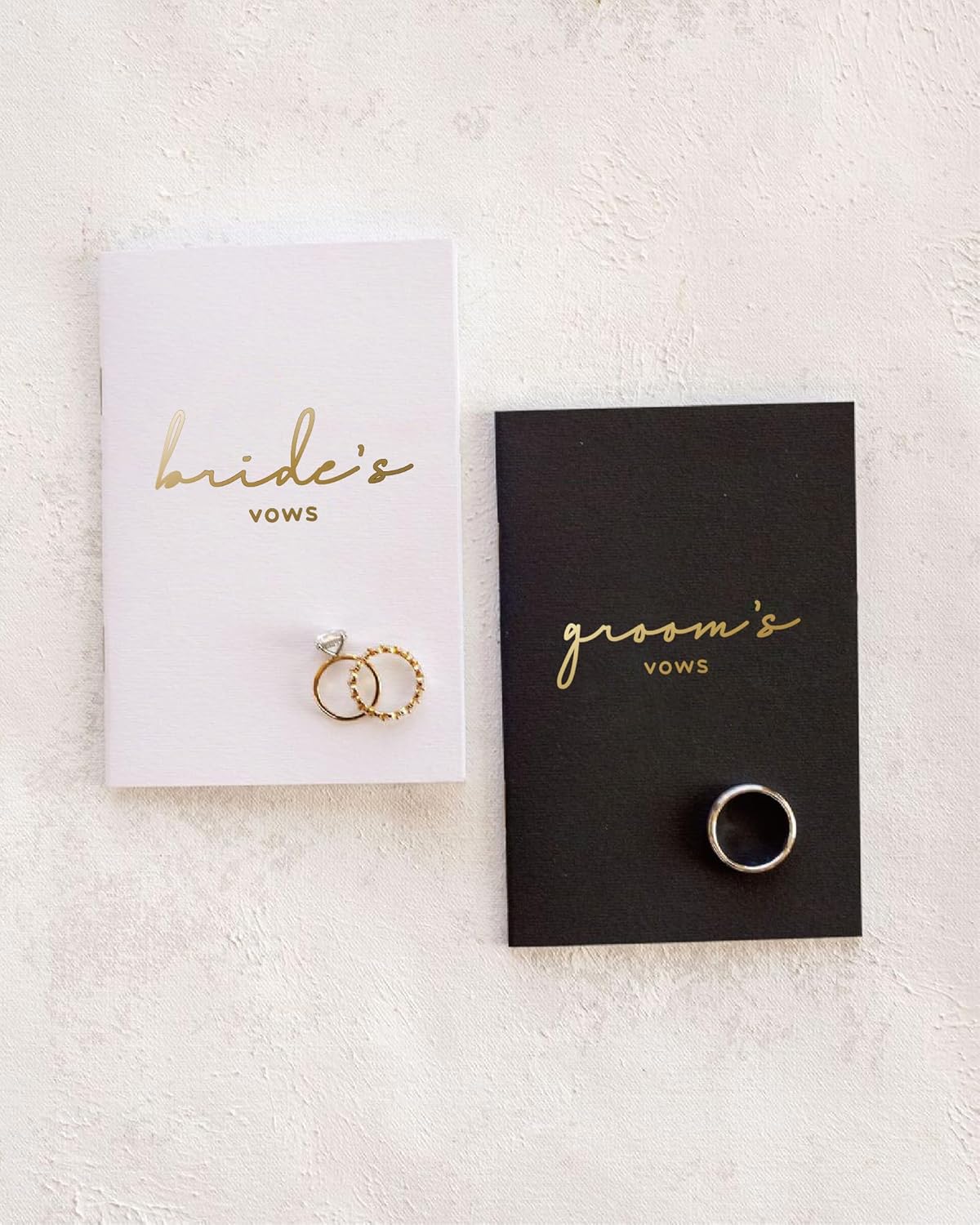 GroomBrideGifts Wedding Vow Book for His and Hers, Soft Touch, Perfectly Sized Bride and Groom Vow Books, Wedding Essentials, Wedding Registry Ideas, His and Hers Gifts