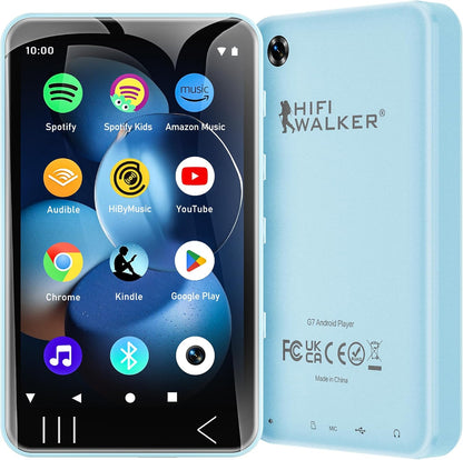 MP3 Player with Bluetooth and WiFi, Music Player with Camera Spotify Pandora,Amazon Music, 4" Touch Screen Android MP4 MP3 Player with Speaker 144GB MP4 & MP3 Player for Travel Sport