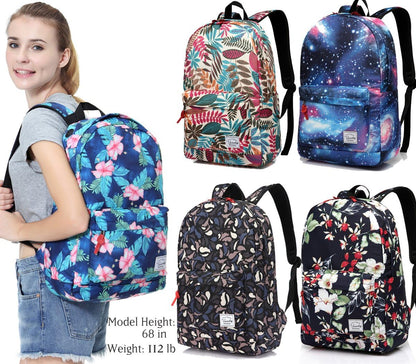 VASCHY Lightweight School Backpack for Women with Sleeve for 14" Laptop