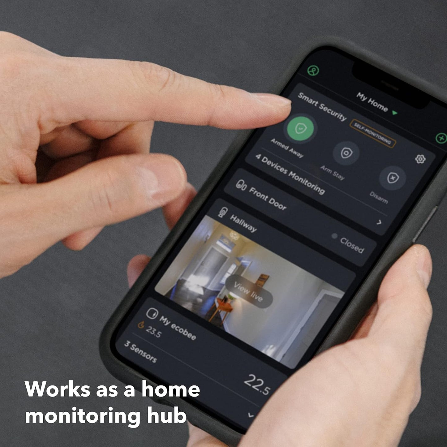 ecobee Smart Camera – Indoor WiFi Security Camera, Smart Home Security System, 1080p HD 180 Degree FOV, Night Vision, 2-Way Audio, Works with Apple HomeKit, Alexa Built in