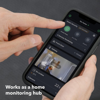 ecobee Smart Camera – Indoor WiFi Security Camera, Smart Home Security System, 1080p HD 180 Degree FOV, Night Vision, 2-Way Audio, Works with Apple HomeKit, Alexa Built in
