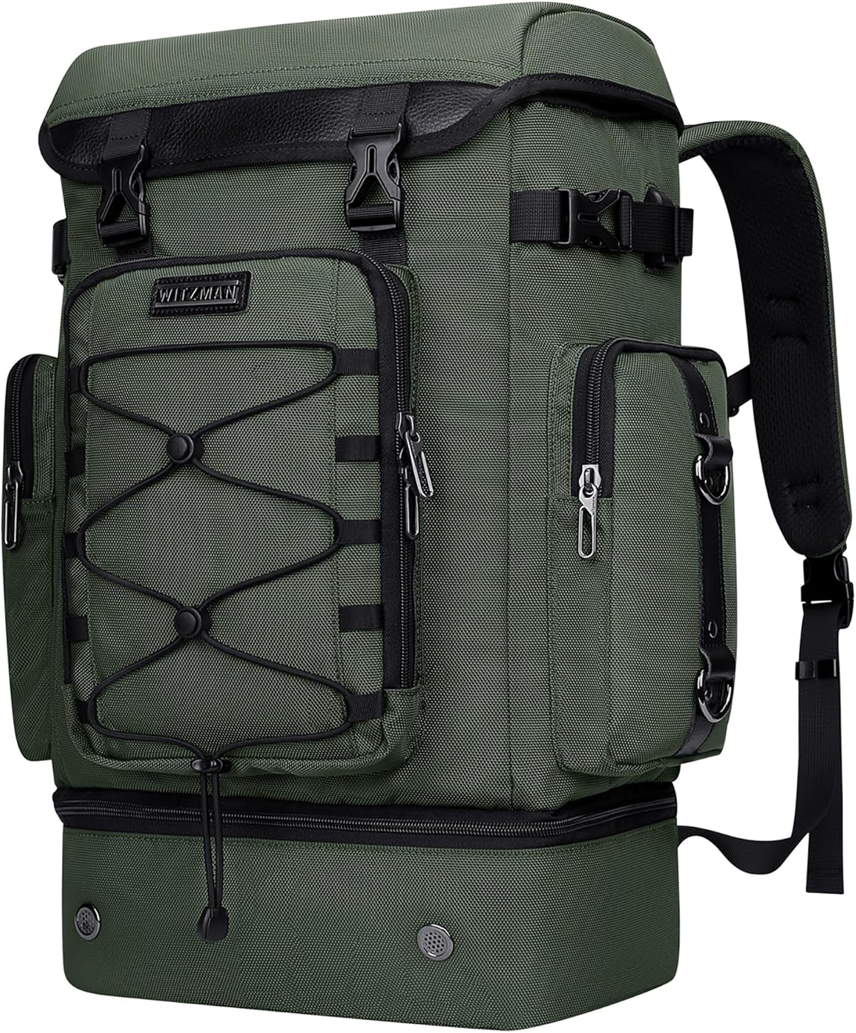 WITZMAN Travel Backpack for Men Women Carry on Bags for Airline Approved Convertible Duffle Luggage Backpack Shoe Compartment