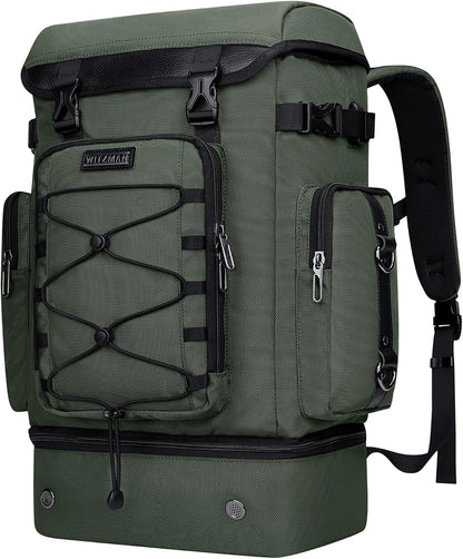 WITZMAN Travel Backpack for Men Women Carry on Bags for Airline Approved Convertible Duffle Luggage Backpack Shoe Compartment