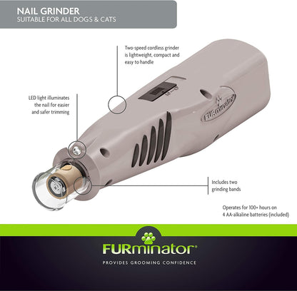 FURminator Nail Grinder Professional Grooming Tool for Pets