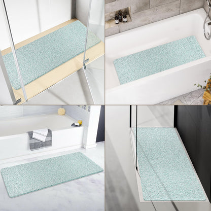Square Shower Mat, Non Slip Bath Mat, Loofah Shower Stall Mats for Walk-in Shower, 32 x 32 Inches Shower Floor Mat with Drain, Bath Mats for Showers Bathroom, Tub, Seniors