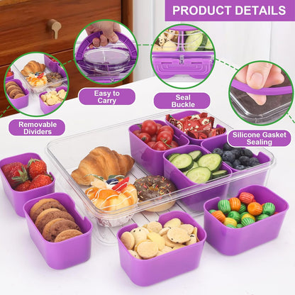 Purilite Select Clear Compartmentalized Snack Box