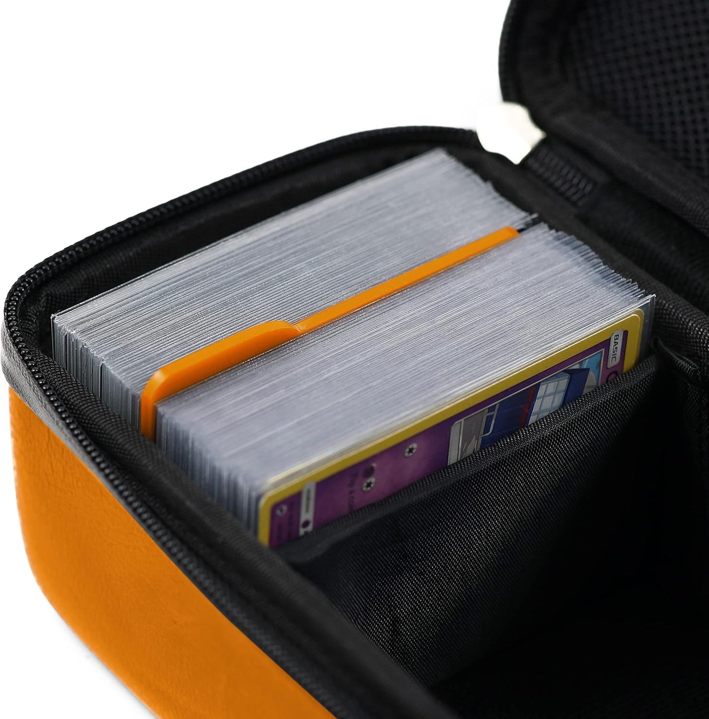 Pink Bolt Card Carrying Case - Playing Card Case Deck Box Storage, Compatible with TCG, Magic: the Gathering Commander MTG, YuGiOh & other Trading Cards (+ 100 Apollo Sleeves)