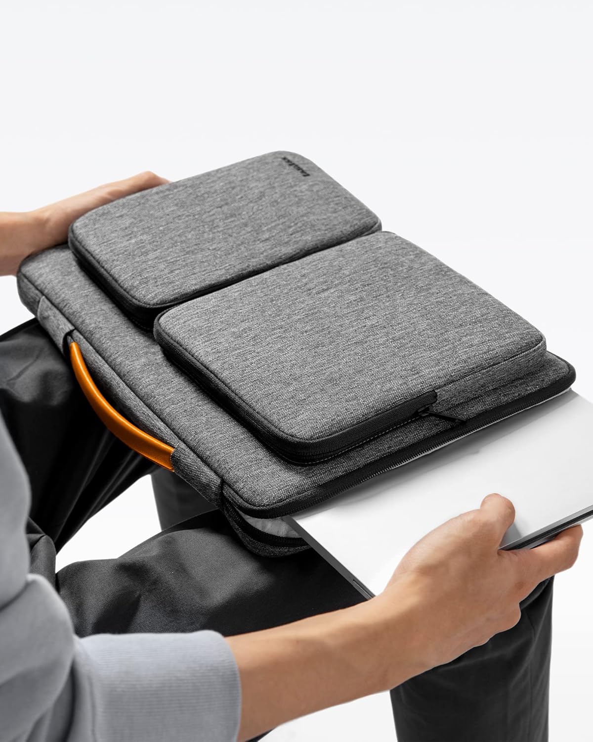 tomtoc 360 Protective Laptop Sleeve for 14-inch MacBook Pro M4/M3/M2/M1 Pro/Max 2024-2021, 13.5-14.4 Inch Surface Laptop Studio 2/6/5, Water-Resistant Carrying Case for ASUS VivoBook/ZenBook 14