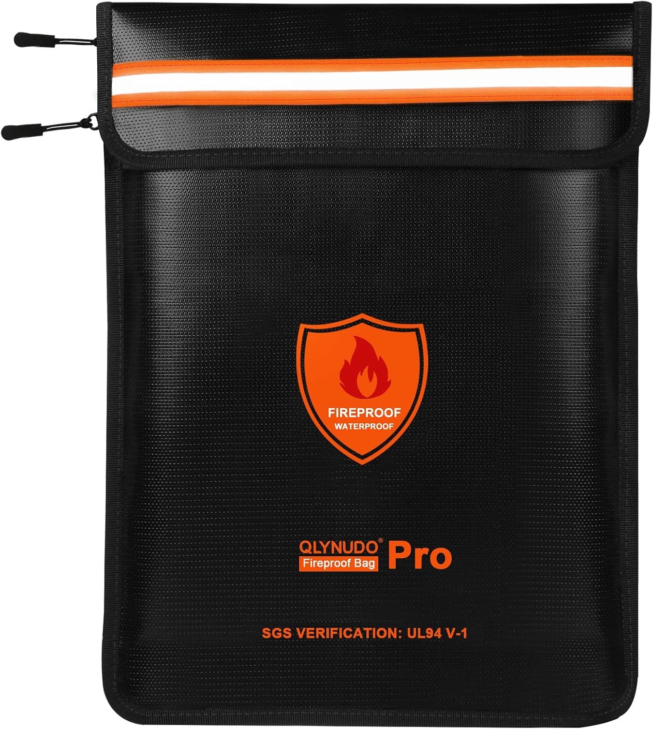 4200℉ Fireproof Document Bag – Waterproof, Thermal-Insulated Legal Size Envelope with Zipper & Reflective Strip for Home and Office - PuriLite