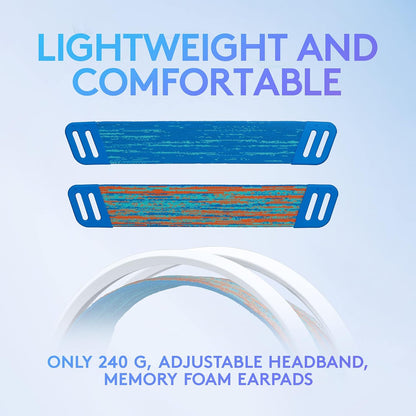 Logitech G535 Lightspeed Wireless Gaming Headset - Lightweight on-Ear Headphones, flip to Mute mic, Stereo, USB Rechargeable - Black