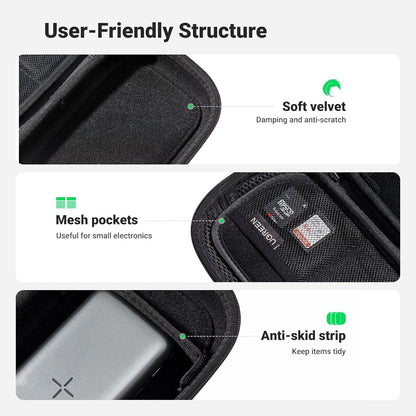 UGREEN Travel Case Universal Electronic Accessories Bag Cable Organizer Portable Carrying Pouch for Mini Speaker, USB Cable, Memory Cards, Power Bank, Hard Drive, Charger, Cosmetics, and More