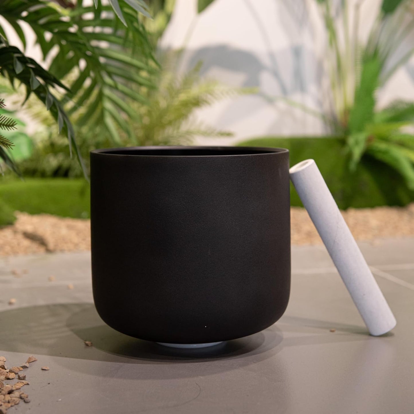 TOPFUND F Note Crystal Singing Bowl Heart Chakra 8 inch with Heavy Duty Carrying Case and Suede Striker