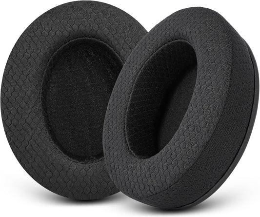 Upgraded Replacement Earpads Cushions for HyperX Cloud/Alpha, for Turtle Beach Stealth 400/600, for Audio Technica M50X/M40X&More, Ear Pads with Breathable Mesh Fabric/Added Thickness