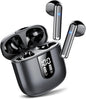 Wireless Earbuds, Bluetooth 5.3 Headphones HiFi Stereo, Mini in-Ear Bluetooth Earbuds, Wireless Earphones with 4 ENC Noise Cancelling Mic, IP7 Waterproof, LED Display, Touch Control Ear Buds, Black