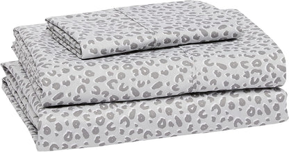 Amazon Basics Lightweight, Breathable Microfiber 4-Piece Bed Sheet Set with 14-Inch Deep Pockets, Full, Blush Pink, Solid