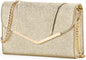 Vaschy Clutch Purse for Women,Fashion Envelope Evening Small Formal Handbag Fold-over Crossbody Shoulder Bag Wedding,Party