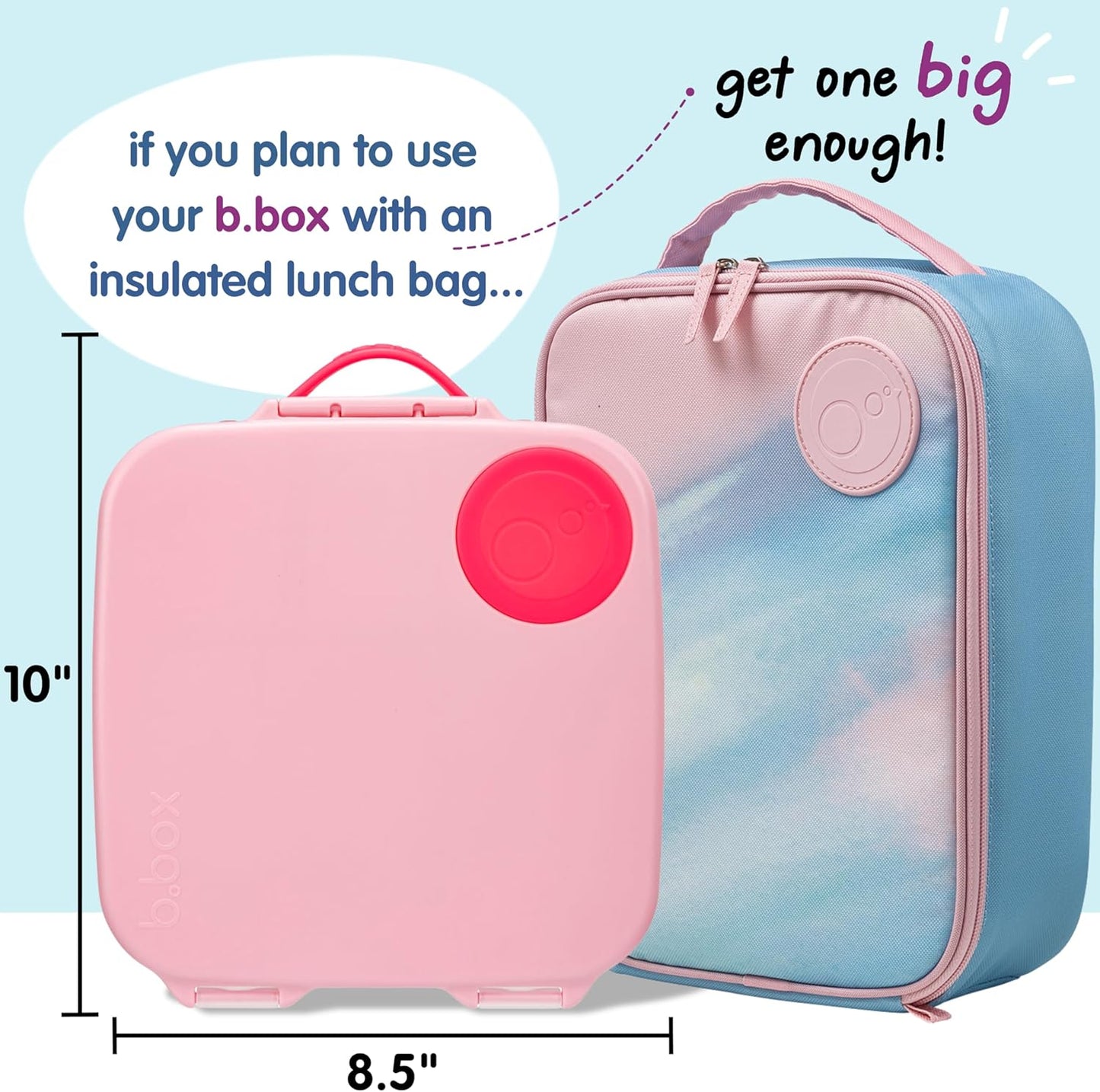b.box 5-Compartment bento Style Lunch Box for Kids, Toddlers, Childrens, BPA-Free Food Storage Container with Cooler Pack, ON-The-GO Food Box with Handles Included Custom Divider, Lemon Twist