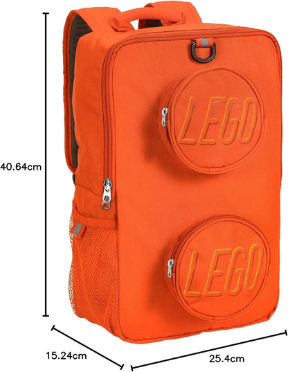 LEGO Lego Brick Backpack-purple Carry-On Luggage, Flame Orange, One Size, Backpack