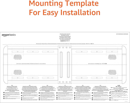 Amazon Basics Tilt TV Wall Mount with Horizontal Post Installation Leveling for 32-Inch to 86-Inch TVs