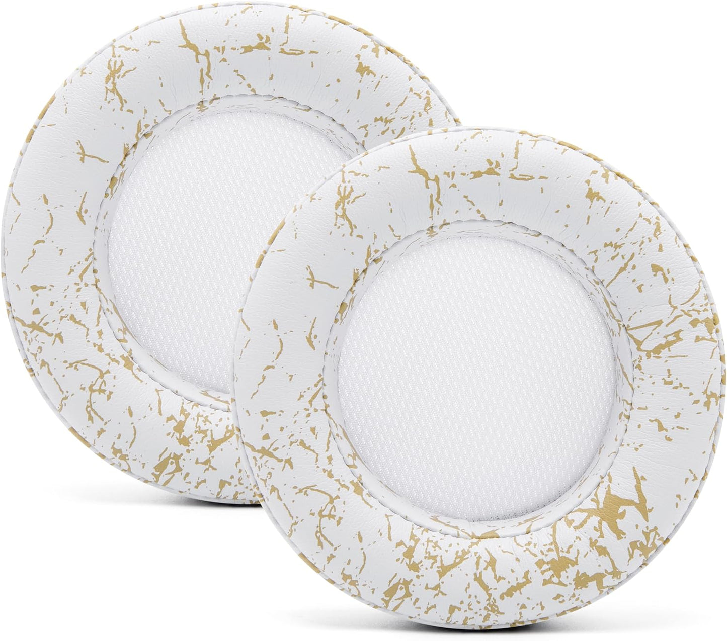 WC Upgraded Replacement Earpads for Corsair Virtuoso RGB Wireless Gaming Headset Made by Wicked Cushions | Improved Durability, Thickness, Softer Leather, and Sound Isolation | (90s White)